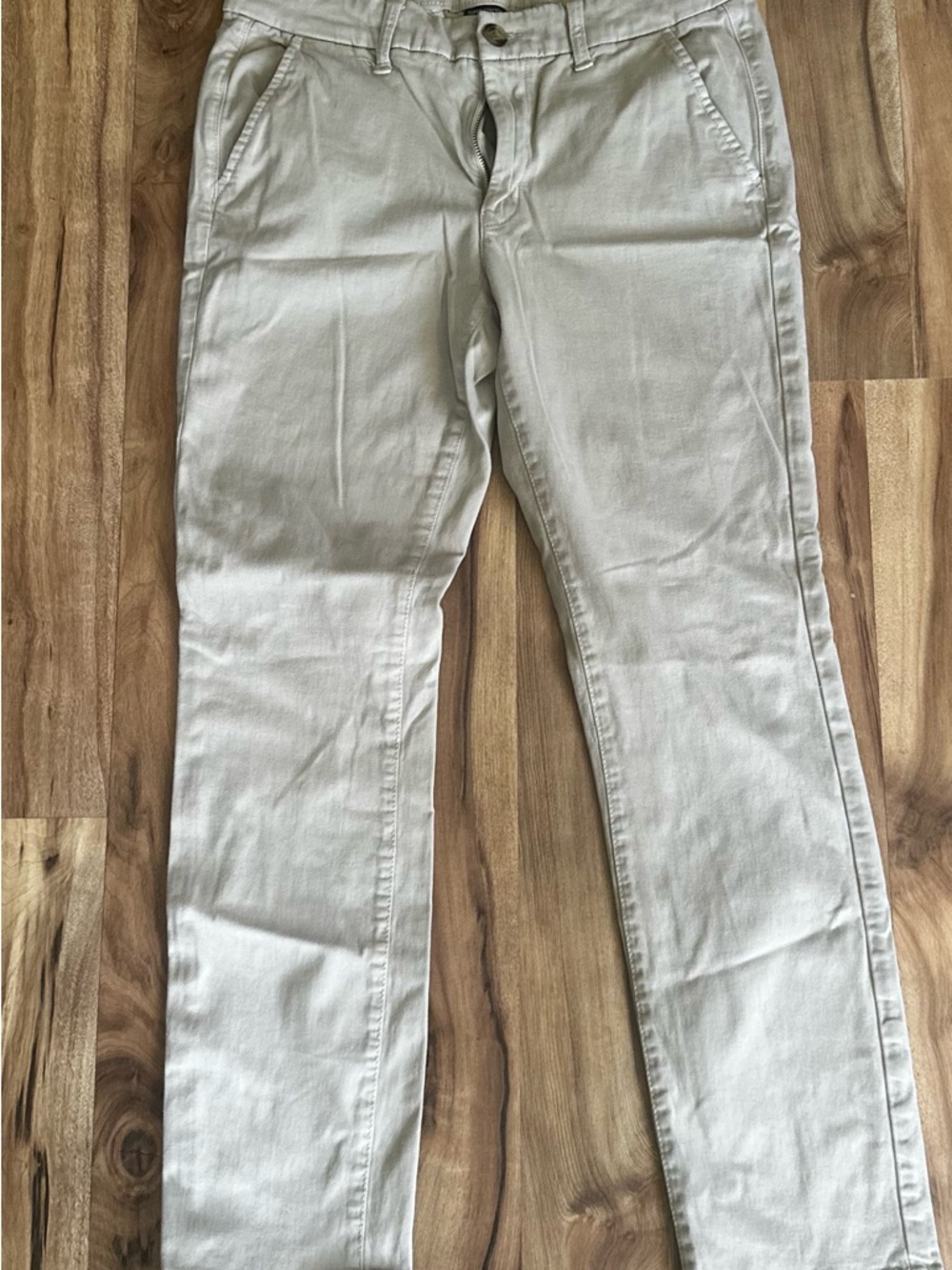 American Eagle Outfitters Straight Leg Pants in Light Beige